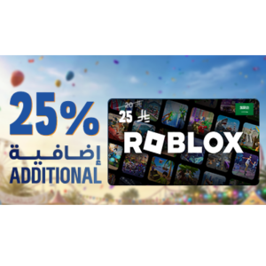 Roblox Gift Card – KSA Account (get 25% extra Robux coins)