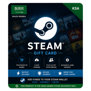 Steam Gift Card – Saudi Arabia (KSA)